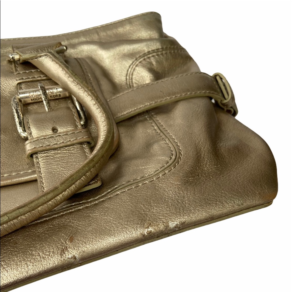 Michael Michael Kors Metallic Gold Leather Bag - Picture 8 of 16